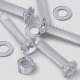 20x viti svasate in acrilico trasparente M8 x 40 mm, dadi/rondelle