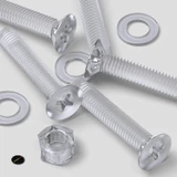 20x viti svasate in acrilico trasparente M8 x 40 mm, dadi/rondelle