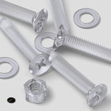20x Clear Acrylic Countersunk Screws & Bolts M8 x 40 mm, Nuts & Washers
