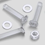 20x viti svasate in acrilico trasparente M8 x 40 mm, dadi/rondelle
