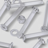 20x viti svasate in acrilico trasparente M5 x 40 mm, dadi/rondelle