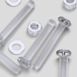 20x Clear Acrylic Countersunk Screws & Bolts M6 x 40 mm, Nuts & Washers