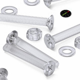 20x viti svasate in acrilico trasparente M6 x 40 mm, dadi/rondelle