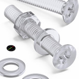 20x viti svasate in acrilico trasparente M6 x 40 mm, dadi/rondelle