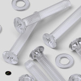20x viti svasate in acrilico trasparente M6 x 40 mm, dadi/rondelle