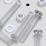 20x Clear Acrylic Countersunk Screws & Bolts M6 x 40 mm, Nuts & Washers