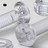20x viti svasate in acrilico trasparente M6 x 40 mm, dadi/rondelle