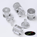 4x Distanziatori acrilici trasparenti 25x25 mm supporti murali per cartelli