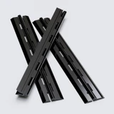 3x Black Acrylic Piano Hinges 300 mm, Continuous Plastic Hinges