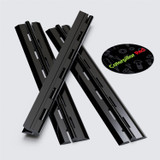 3x Black Acrylic Piano Hinges 300 mm, Continuous Plastic Hinges