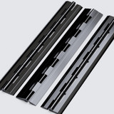 3x Black Acrylic Piano Hinges 300 mm, Continuous Plastic Hinges