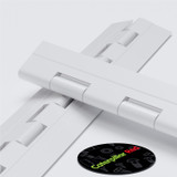 3x cerniere a nastro bianche in acrilico 300 mm, continue in plastica