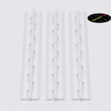 3x White Acrylic Piano Hinges 300 mm, Continuous Plastic Hinges