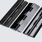3x Black Acrylic Piano Hinges 150 mm, Continuous Plastic Hinges
