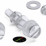 60x Clear Acrylic Slotted Knurled Thumbscrews M3 x 20 mm, Nuts & Washers