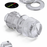 60x Clear Acrylic Slotted Knurled Thumbscrews M8 x 25 mm, Nuts & Washers