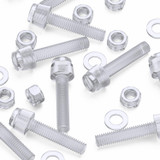 60x Clear Acrylic Slotted Knurled Thumbscrews M5 x 25 mm, Nuts & Washers