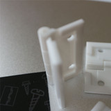 4x staffe a L, acrilico bianco + 20 bulloni