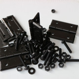 4x Angled L Brackets, Black Acrylic + 20x Bolts