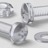 60x Clear Acrylic Pan Head Plastic Screws & Bolts M3 x 25 mm, Nuts & Washers