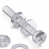 60x viti acriliche trasparenti a testa cilindrica M3 x 25mm + dadi/rondelle