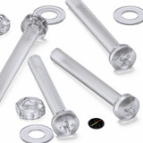 60x Clear Acrylic Pan Head Plastic Screws & Bolts M3 x 25 mm, Nuts & Washers