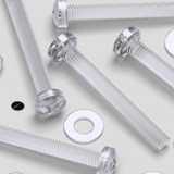 60x viti acriliche trasparenti a testa cilindrica M3 x 25mm + dadi/rondelle