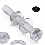 60x viti acriliche trasparenti a testa cilindrica M3 x 25mm + dadi/rondelle