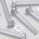 60x viti acriliche trasparenti a testa cilindrica M3 x 25mm + dadi/rondelle