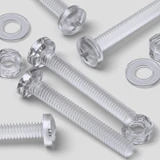 60x Clear Acrylic Pan Head Plastic Screws & Bolts M4 x 30 mm, Nuts & Washers