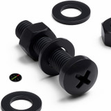 20x viti PP nere a testa cilindrica M8 x 40 mm + dadi e rondelle