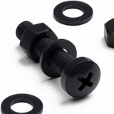 20x viti PP nere a testa cilindrica M8 x 40 mm + dadi e rondelle