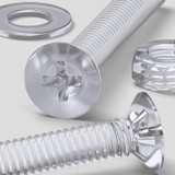 50x Clear Acrylic Countersunk Screws & Bolts M4 x 30 mm, Nuts & Washers