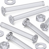 50x Clear Acrylic Countersunk Screws & Bolts M3 x 25 mm, Nuts & Washers