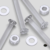 50x viti svasate in acrilico trasparente M3 x 25 mm, dadi/rondelle