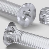 50x Clear Acrylic Countersunk Screws & Bolts M3 x 16 mm, Nuts & Washers