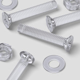 50x viti svasate in acrilico trasparente M3 x 16 mm, dadi/rondelle