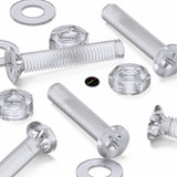 50x viti svasate in acrilico trasparente M3 x 16 mm, dadi/rondelle