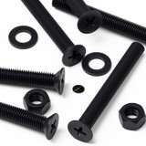 20x Black PP Countersunk Plastic Screws & Bolts M5 x 40 mm, Nuts & Washers