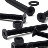 20x Black PP Countersunk Plastic Screws & Bolts M5 x 40 mm, Nuts & Washers