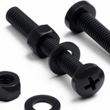 20x viti PP nere a testa cilindrica M5 x 40 mm + dadi e rondelle
