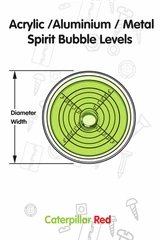 Magnetic Metal 60 mm Diameter Bullseye Spirit Bubble Level, Round, Green