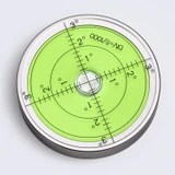 Magnetic Metal 60 mm Diameter Bullseye Spirit Bubble Level, Round, Green