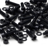 50x viti TCEI in nylon nero M5 x 20 mm, dadi & rondelle