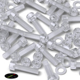 50x viti TCEI in acrilico trasparente M5 x 20 mm, dadi & rondelle