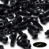 50x viti TCEI in nylon nero M6 x 20 mm, dadi & rondelle