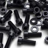 50x Black Nylon Socket Head Machine Screws M6 x 20 mm, Nuts & Washers