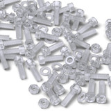 50x viti TCEI in acrilico trasparente M6 x 20 mm, dadi & rondelle