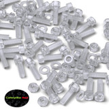 50x viti TCEI in acrilico trasparente M6 x 20 mm, dadi & rondelle