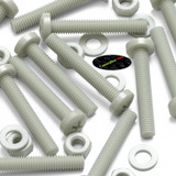 50x Glass Filled Nylon Pan Head Machine Screws M6 x 40 mm, Nuts & Washers